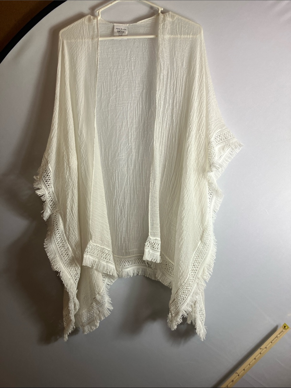 Anna & Ava Off-White Fabric Care and Size Tag